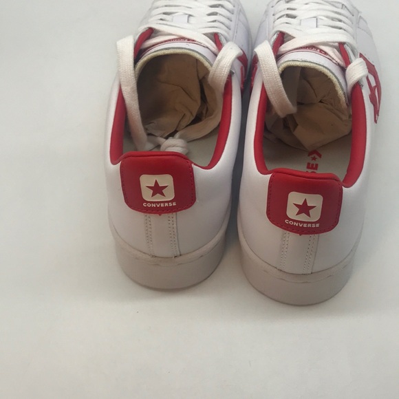 SOLD Converse Pro Leather Ox White Red Unisex - Picture 6 of 16